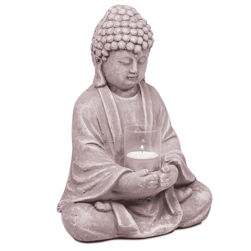 Boeddha met Kaarshouder (28 cm)