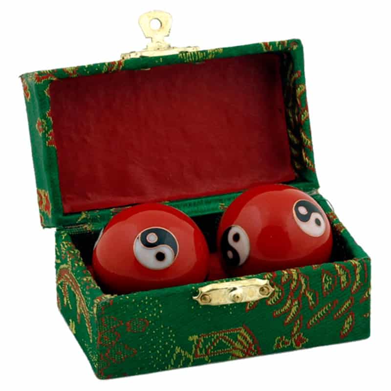 Meridiaankogels Yin Yang Rood (3,5 cm)