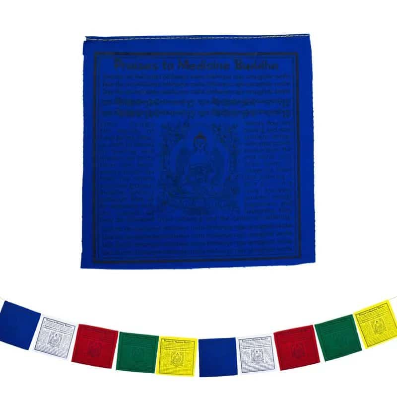 Tibetaanse gebedsvlaggen Medicijn Boeddha — 20x20x210cm