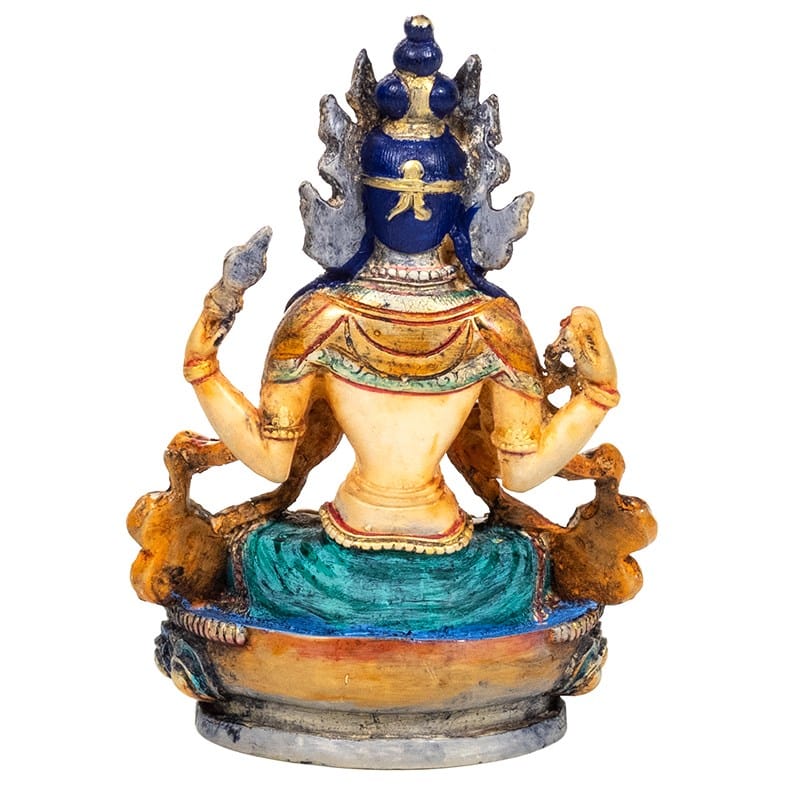 Chenresig Boeddha Gekleurd (15 cm)