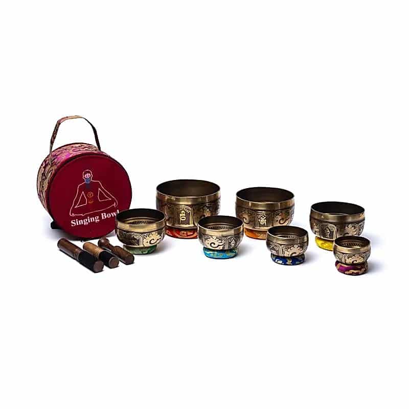 Klankschalen Set: Boeddha Ogen- 8,5 – 16 cm (incl. draagtas)