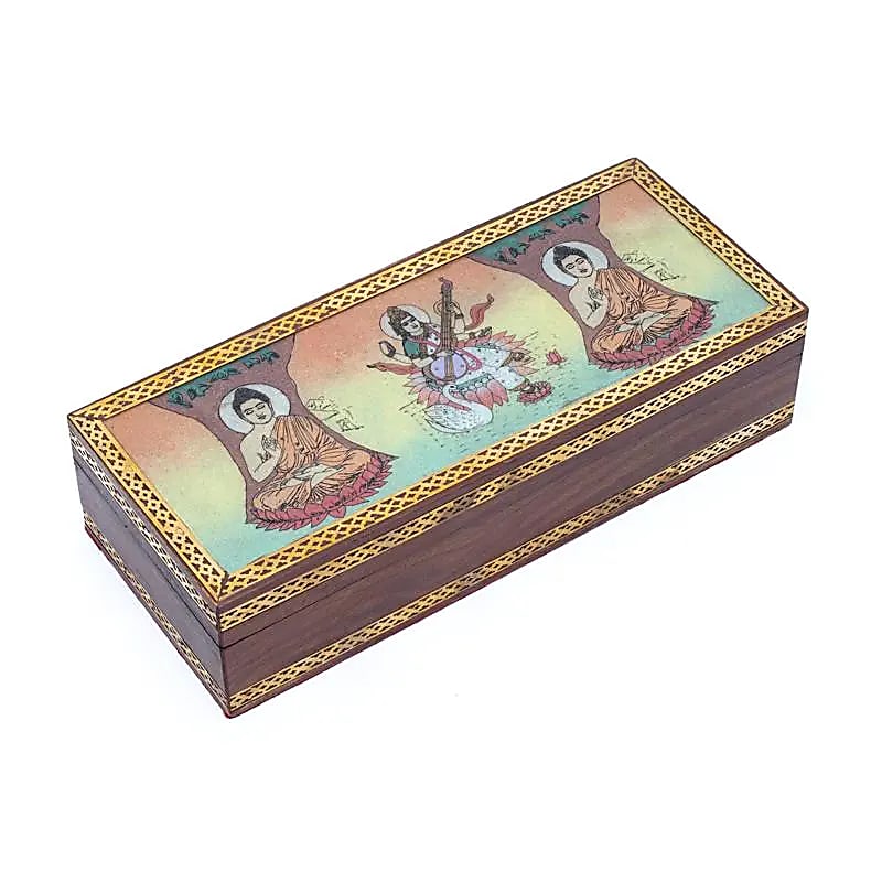 Tarot- of Sieradendoos – Boeddha & Saraswati (26 x 11 cm)