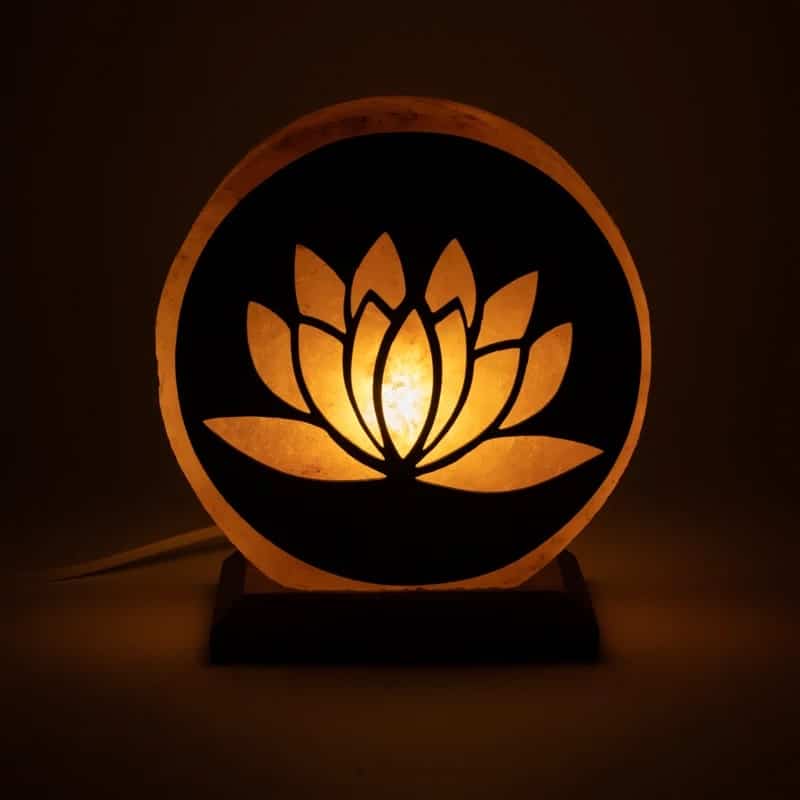 Zoutlamp Lotus (5 kg) ca. 22 x 19 cm