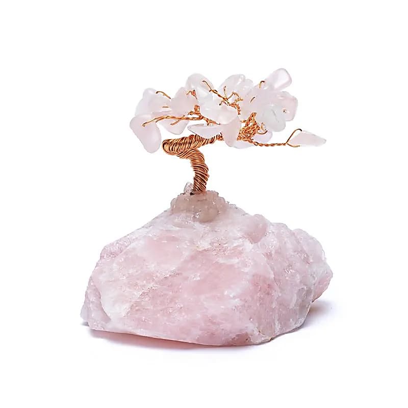 Edelsteenboom Rozenkwarts (ca. 160 gram – 7 cm)