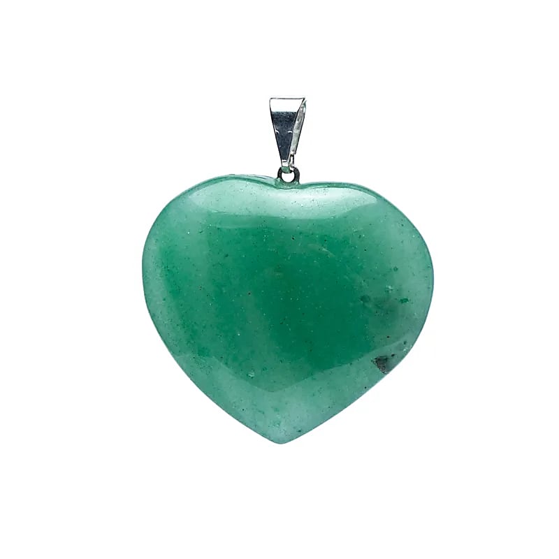 Edelsteen Hanger Groene Kwarts Hart (2 – 3 cm)