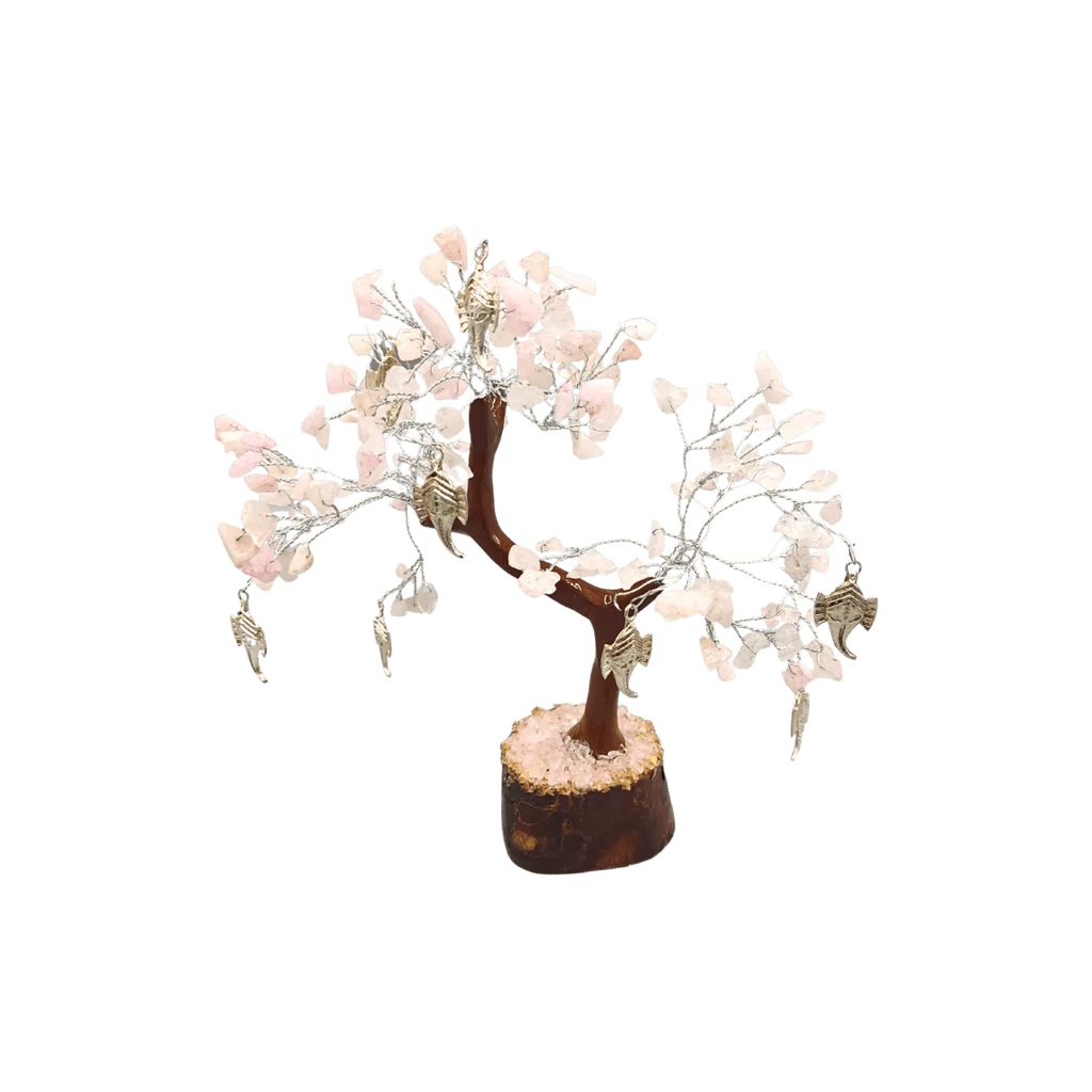 Edelsteenboom Rozenkwarts – De Kracht Van Wijsheid – 18 cm