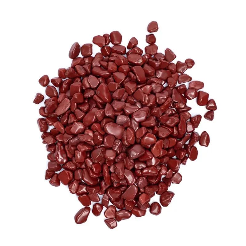 Rode jaspis trommelstenen A/B kwaliteit — ±800g; ±0.5-2.5cm