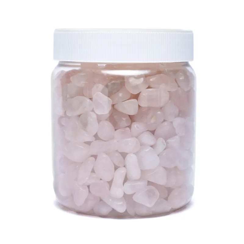 Rozenkwarts trommelstenen A/B kwaliteit — ±800g; ±0.5-2.5cm