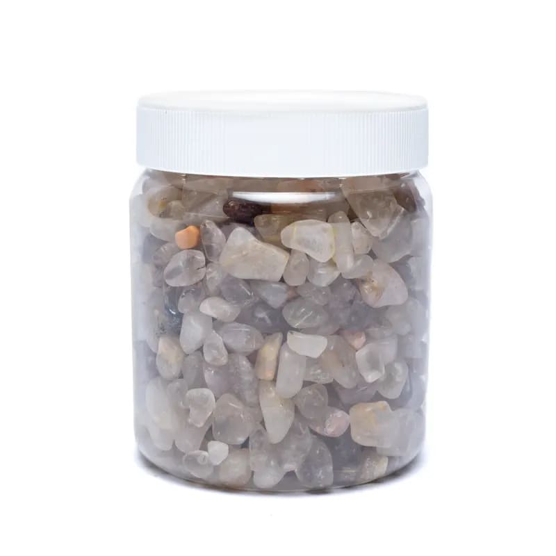 Rutielkwarts trommelstenen A/B kwaliteit — ±800g; ±0.5-2.5cm