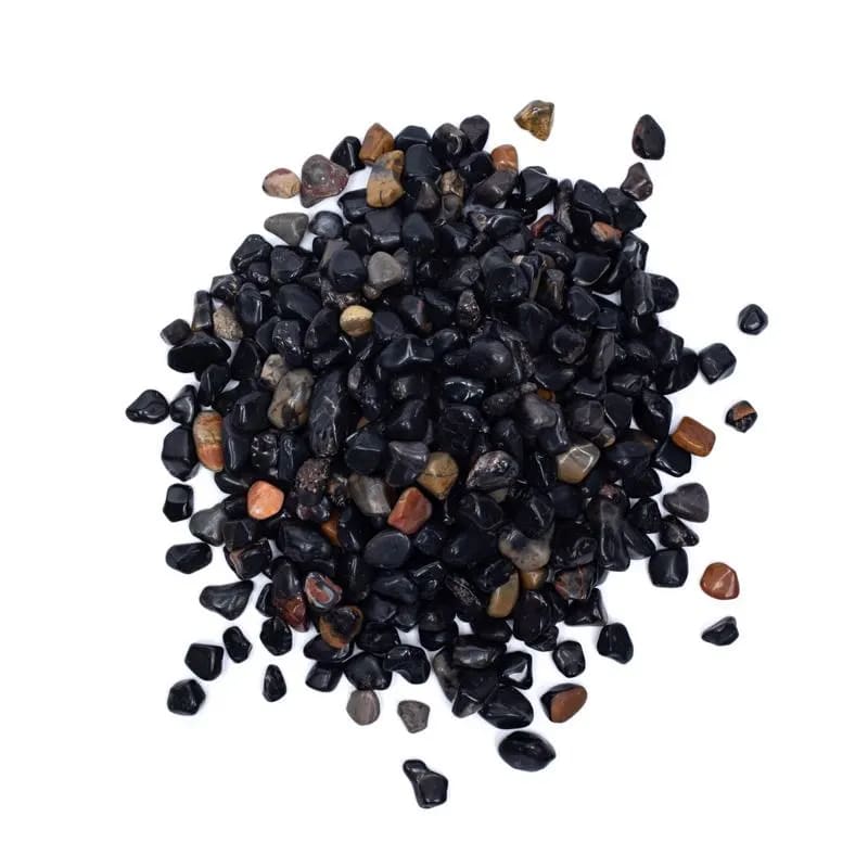 Zwarte onyx trommelstenen A/B kwaliteit — ±800g; ±0.5-2.5cm