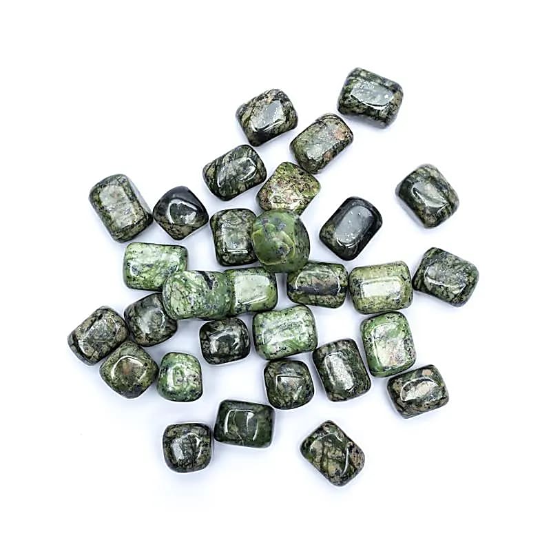 Getrommelde Edelstenen Groene Serpentijn (2 – 3 cm) – 500 gram