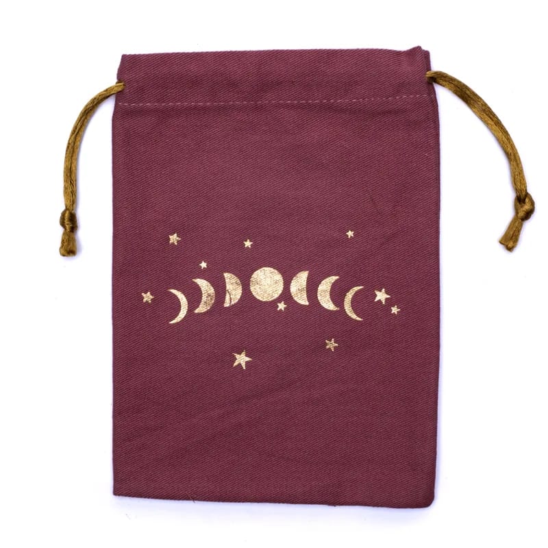 Katoenen Tasje Maanfasen Roze – 19 x 13 cm