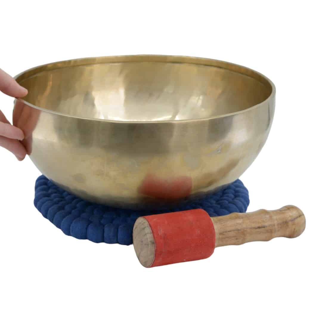 Klankschaal set  met klopper & kussen – Handgemaakt – 30 cm
