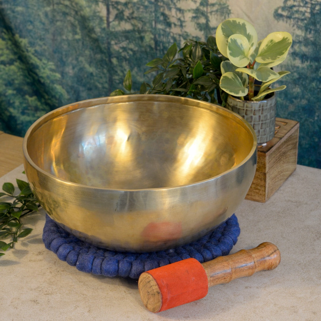 Klankschaal set  met klopper & kussen – Handgemaakt – 30 cm
