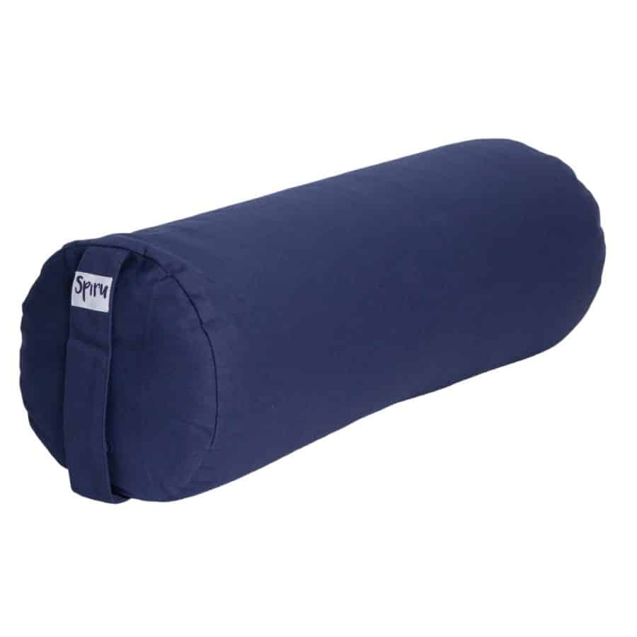 Blauwe Yoga Bolster en Donker Blauw Kussen Set
