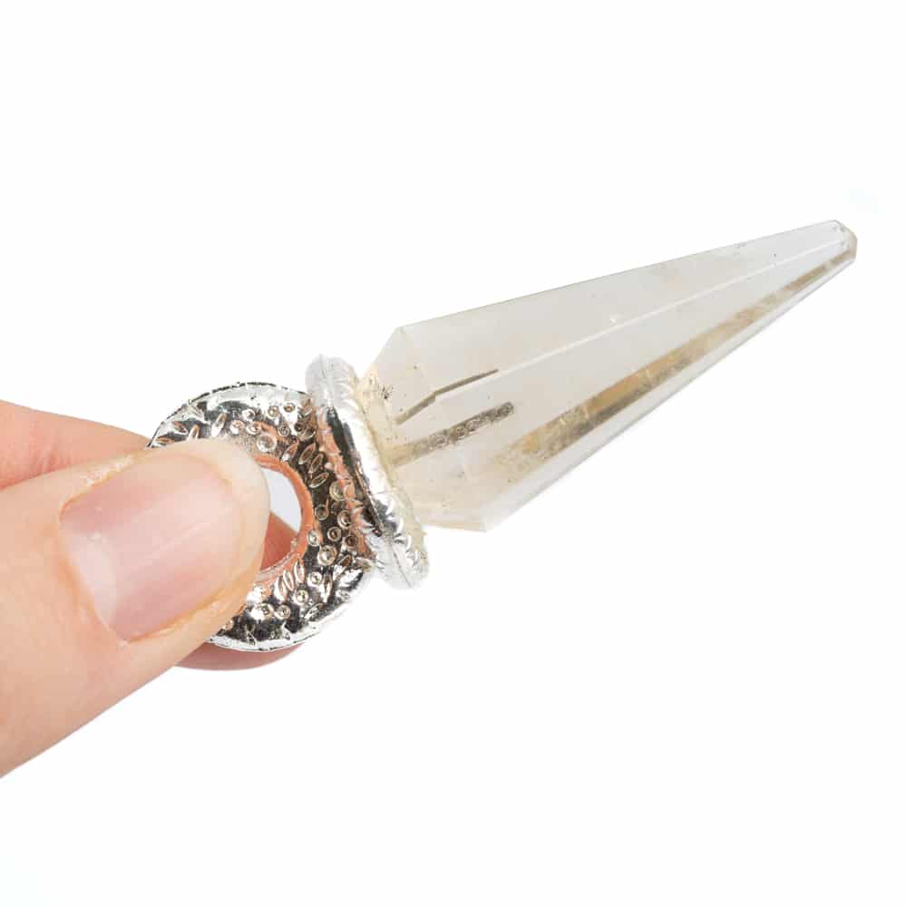 Pendel Edelsteen Bergkristal Facet met Donut