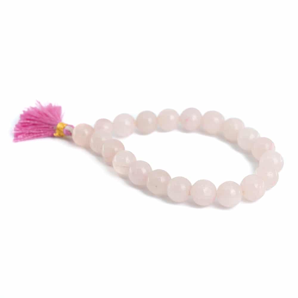 Edelsteen Armband Rozenkwarts ‘Power Beads’ – 10 mm