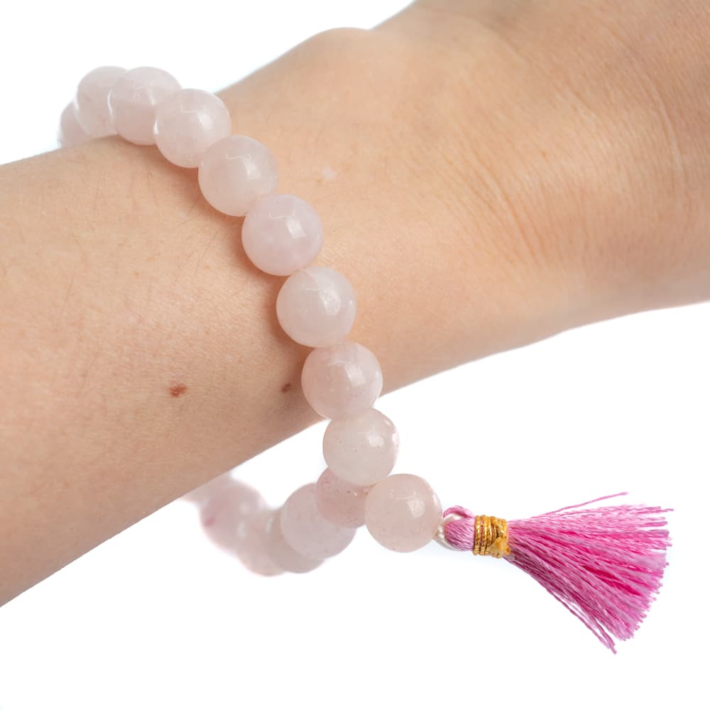 Edelsteen Armband Rozenkwarts ‘Power Beads’ – 10 mm