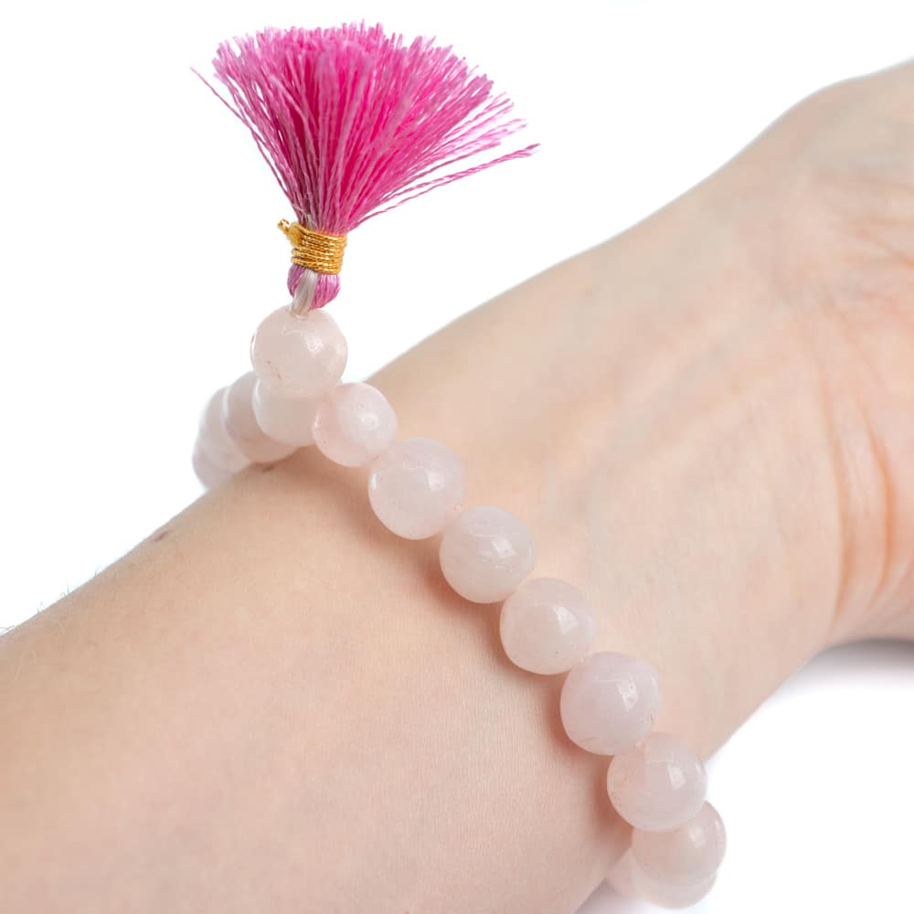 Edelsteen Armband Rozenkwarts ‘Power Beads’ – 10 mm