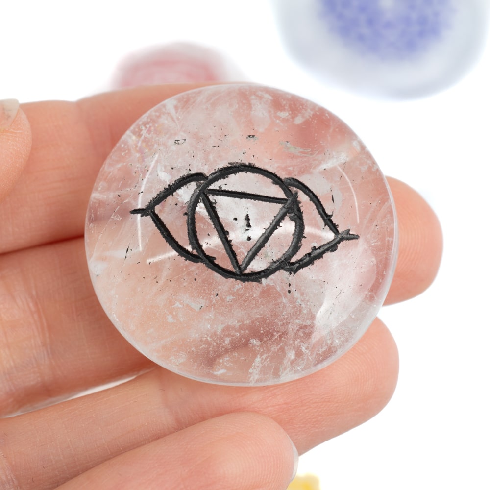 Chakra Edelstenen Bergkristal in Buidel – set van 7
