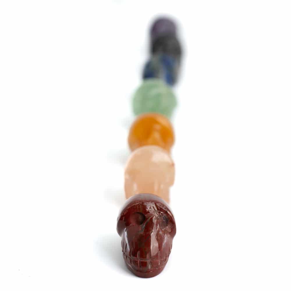 Edelsteen Schedel Chakra set van 7 – (25mm)