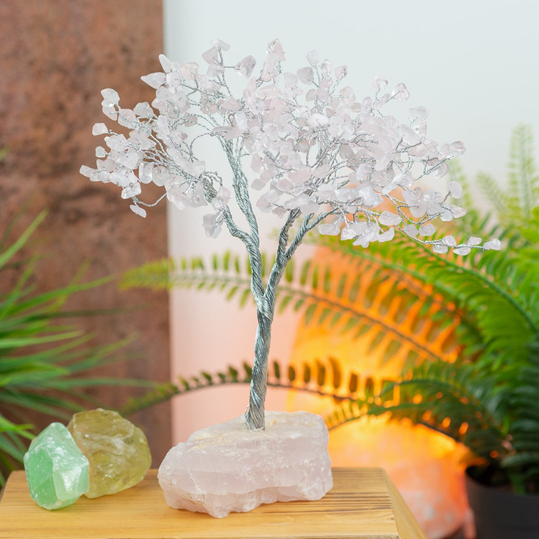 Edelsteenboom Rozenkwarts – Liefde (22 cm)