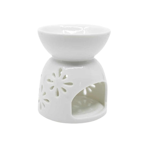 Aroma Burner & Oil Diffuser Ceramic – White-Global Food Hub