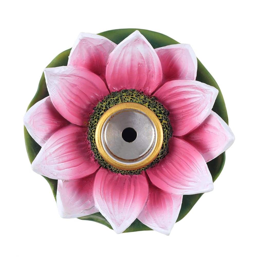 Backflow Wierook Houder Kleurige Lotusbloem Polyresin (4.5 cm)