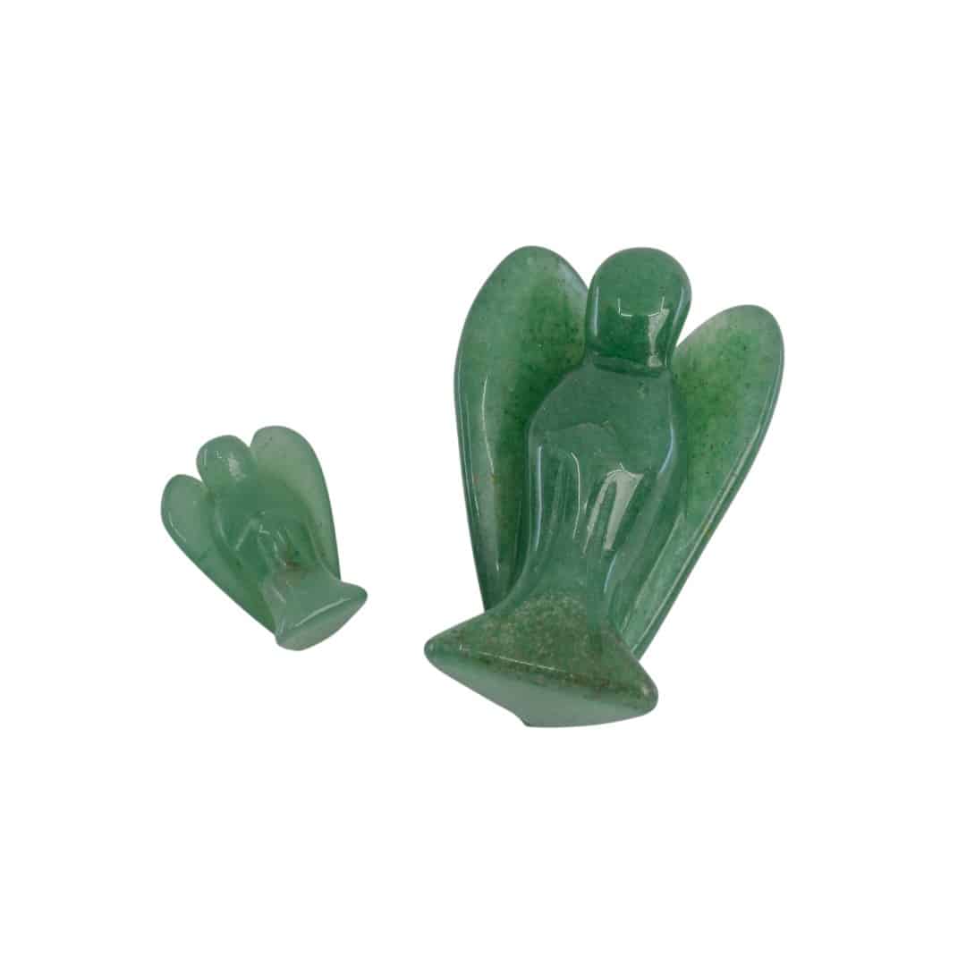 Groene Aventurijn Engel Set (Klein en Groot) – Bundel