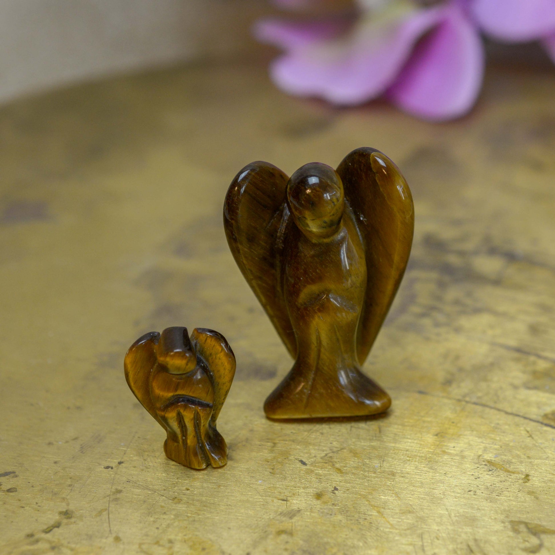 Tijgeroog Engel Set (Klein en Groot) – Bundel