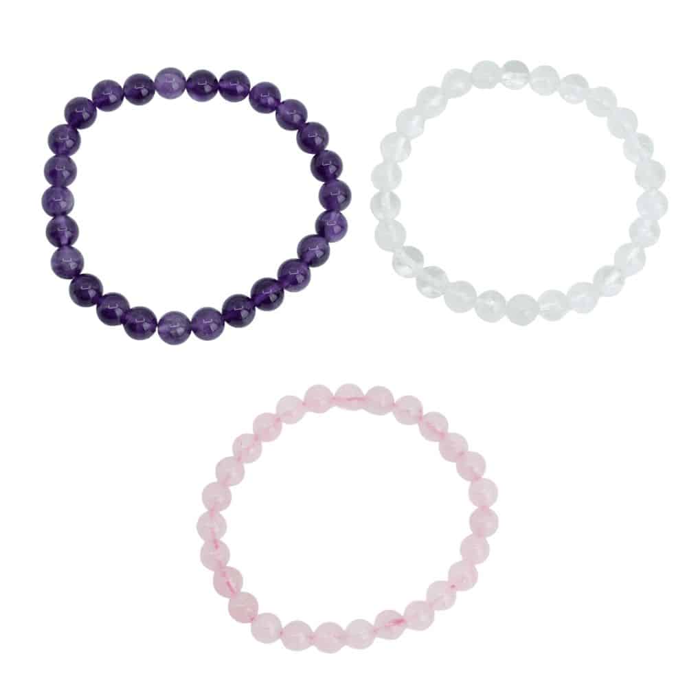 Edelsteen Heren Armbanden Set – Gouden Driehoek – Bundel