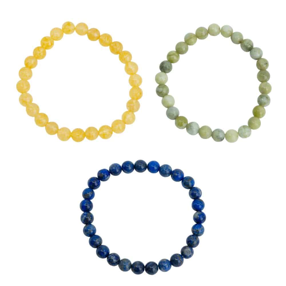 Kleurrijke Edelsteen Heren Armbanden Set – Bundel