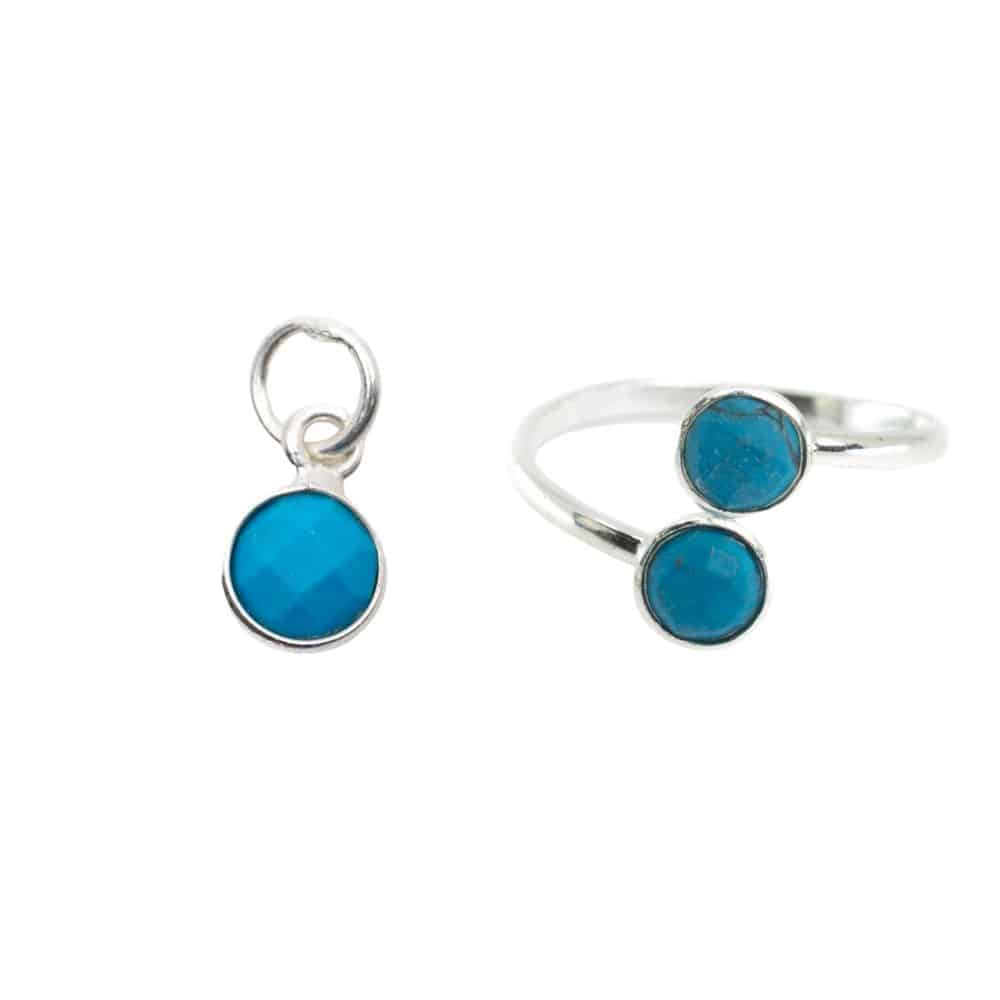 Geboortesteen Sieraden Set December (Zilverkleurig) – Bundel