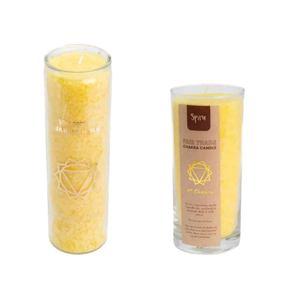 Fair Trade Stearine Kaarsen 3e Zonnevlecht Chakra Set – Bundel