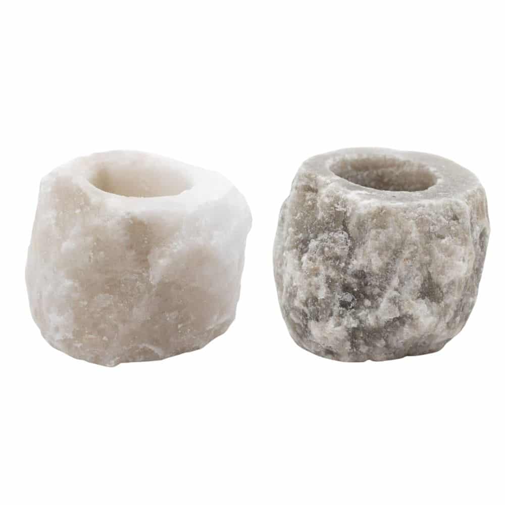Yin Yang Zoutsteen Waxinelichthouder Set – Bundel