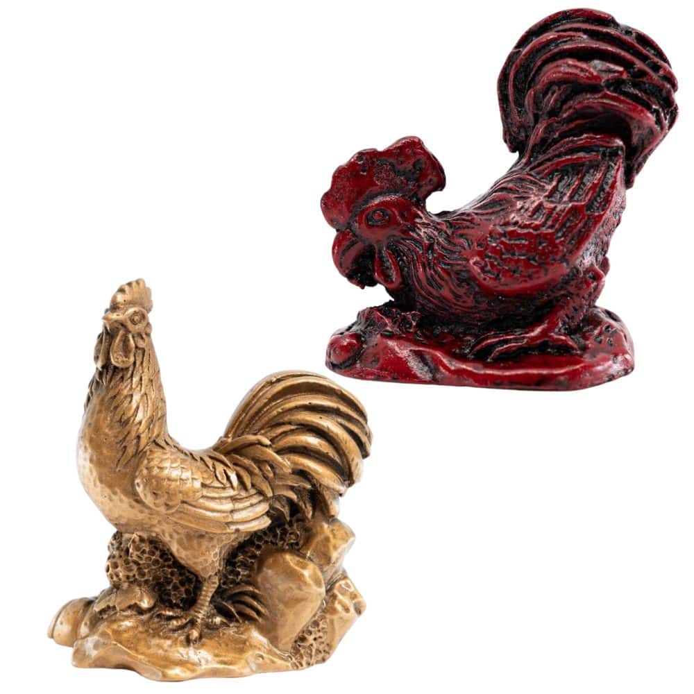 Feng Shui Chinese Dierenriem Haan Beeldjes Set – Bundel