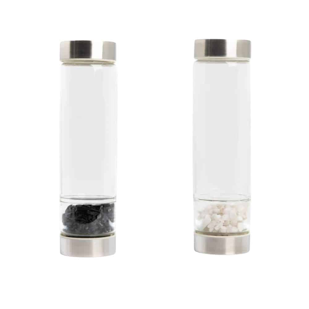 Yin en Yang Edelsteen Waterflessen Set – Bundel