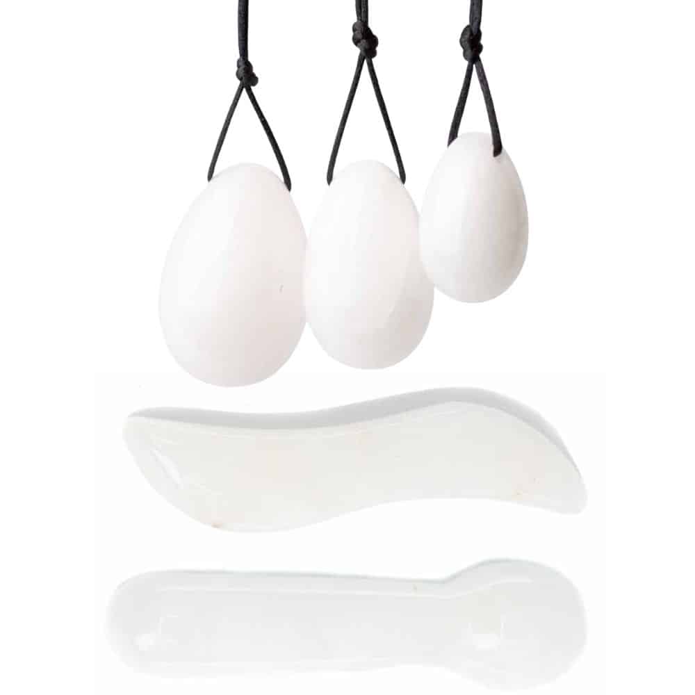 Luxe Witte Jade Yoni Set voor Zelfliefde – Bundel