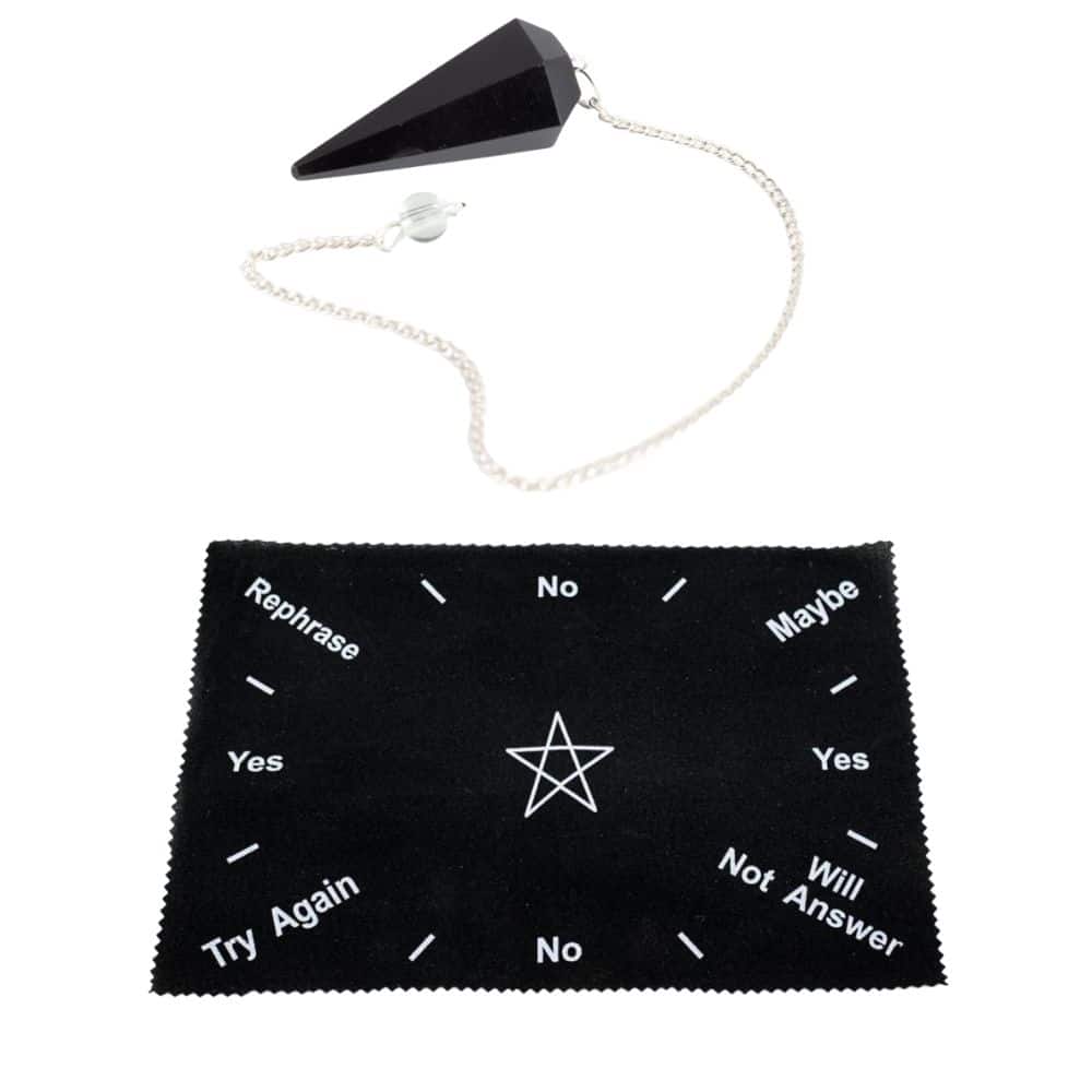 Basic Zwarte Obsidiaan Pendel Set – Bundel