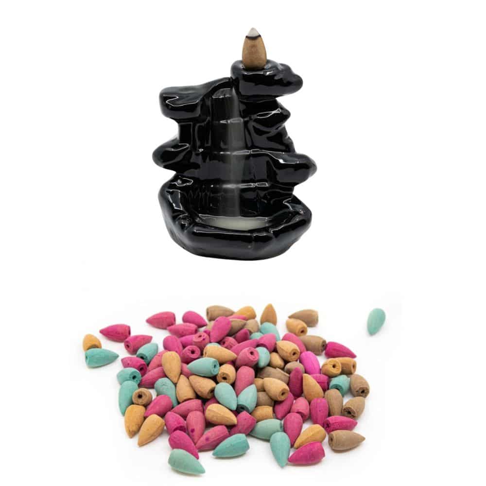 Backflow Brander Keramiek met 200gram Basic Cones – Bundel