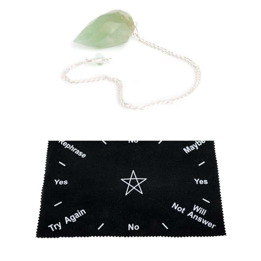 Basic Groene Aventurijn Diamant Pendel Set – Bundel