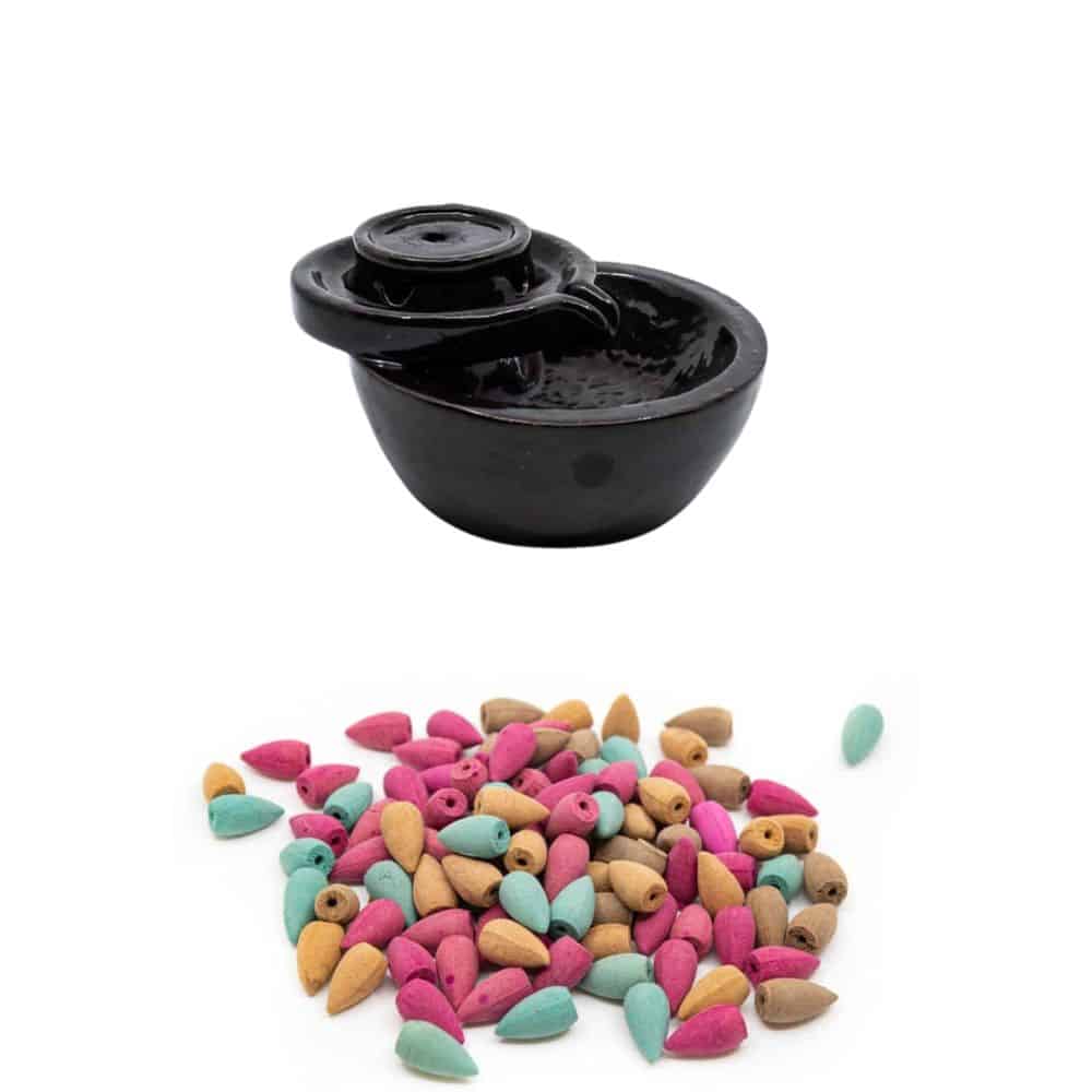 Backflow Brander Plateau met 200gram Basic Cones – Bundel