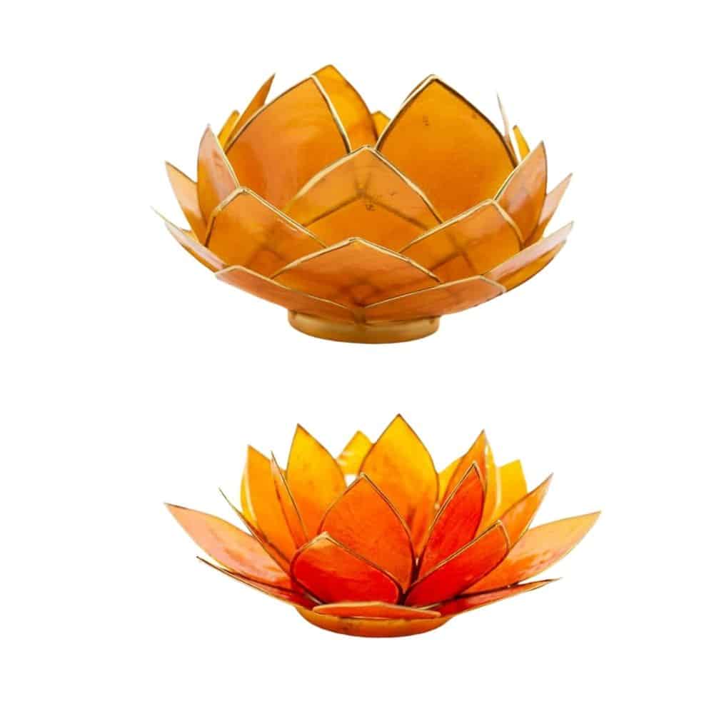 Oranje Lotus Sfeerlichten Set – Bundel