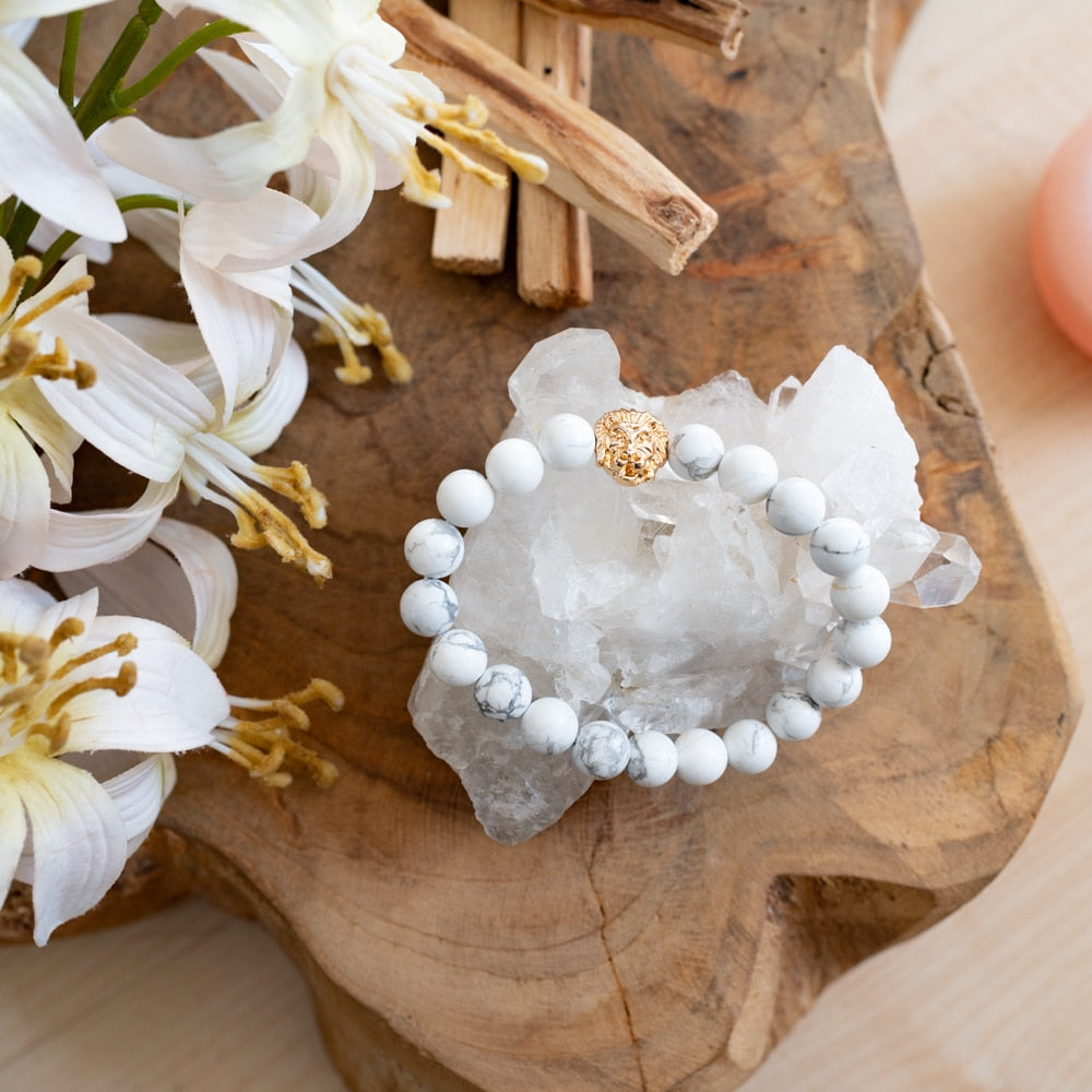Edelsteen Armband Howliet met Leeuw