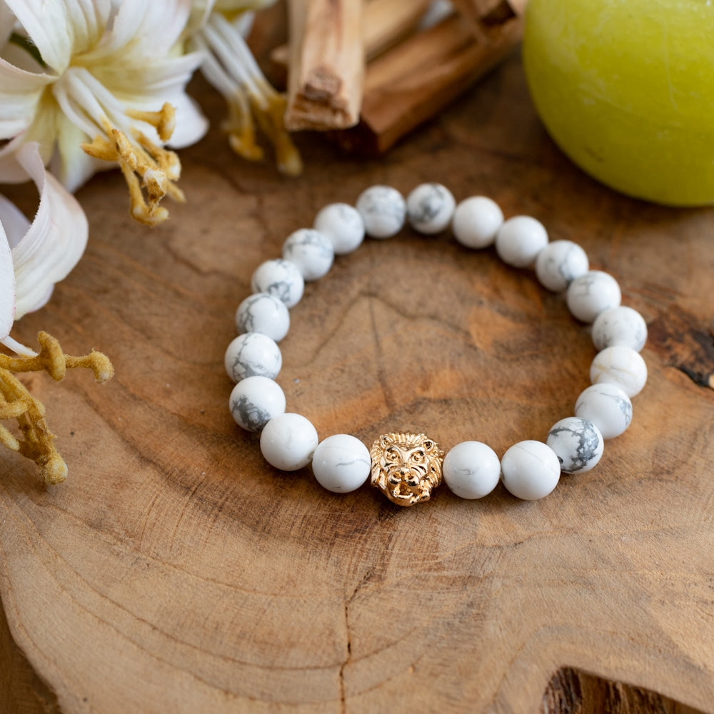 Edelsteen Armband Howliet met Leeuw