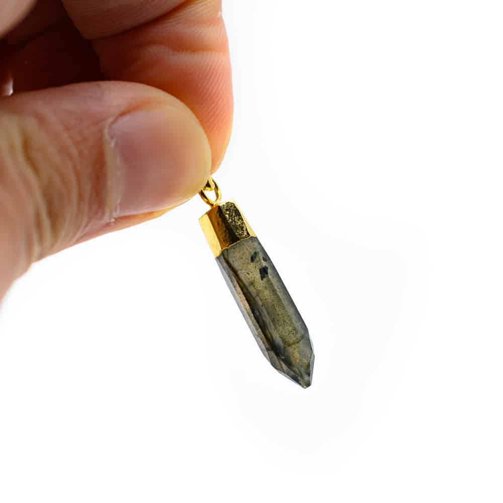 Labradoriet Edelsteen Hanger Punt –  925 Sterling