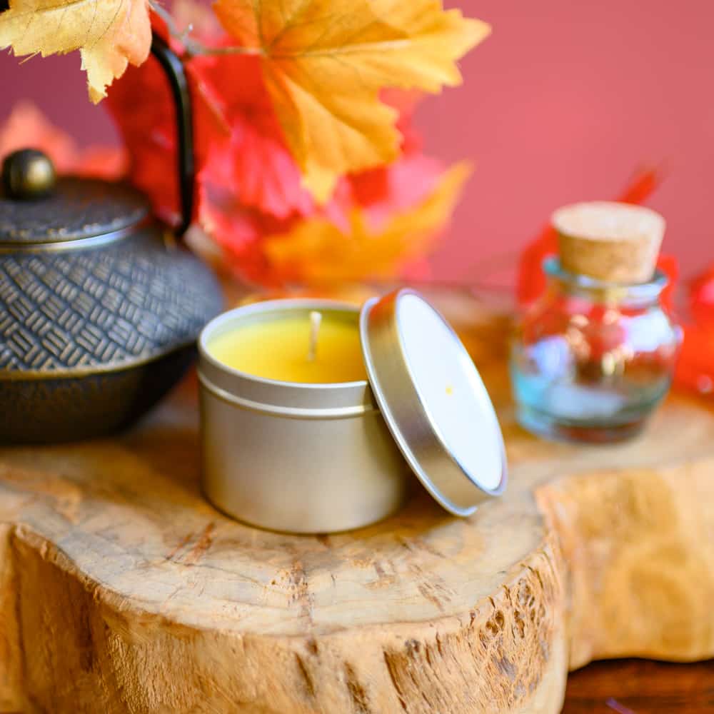Natuurlijke Geurkaars in blik 3e Chakra – Musk