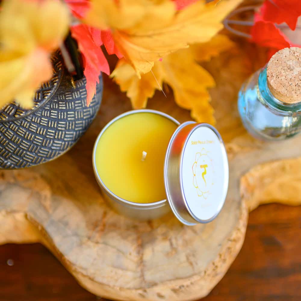 Natuurlijke Geurkaars in blik 3e Chakra – Musk