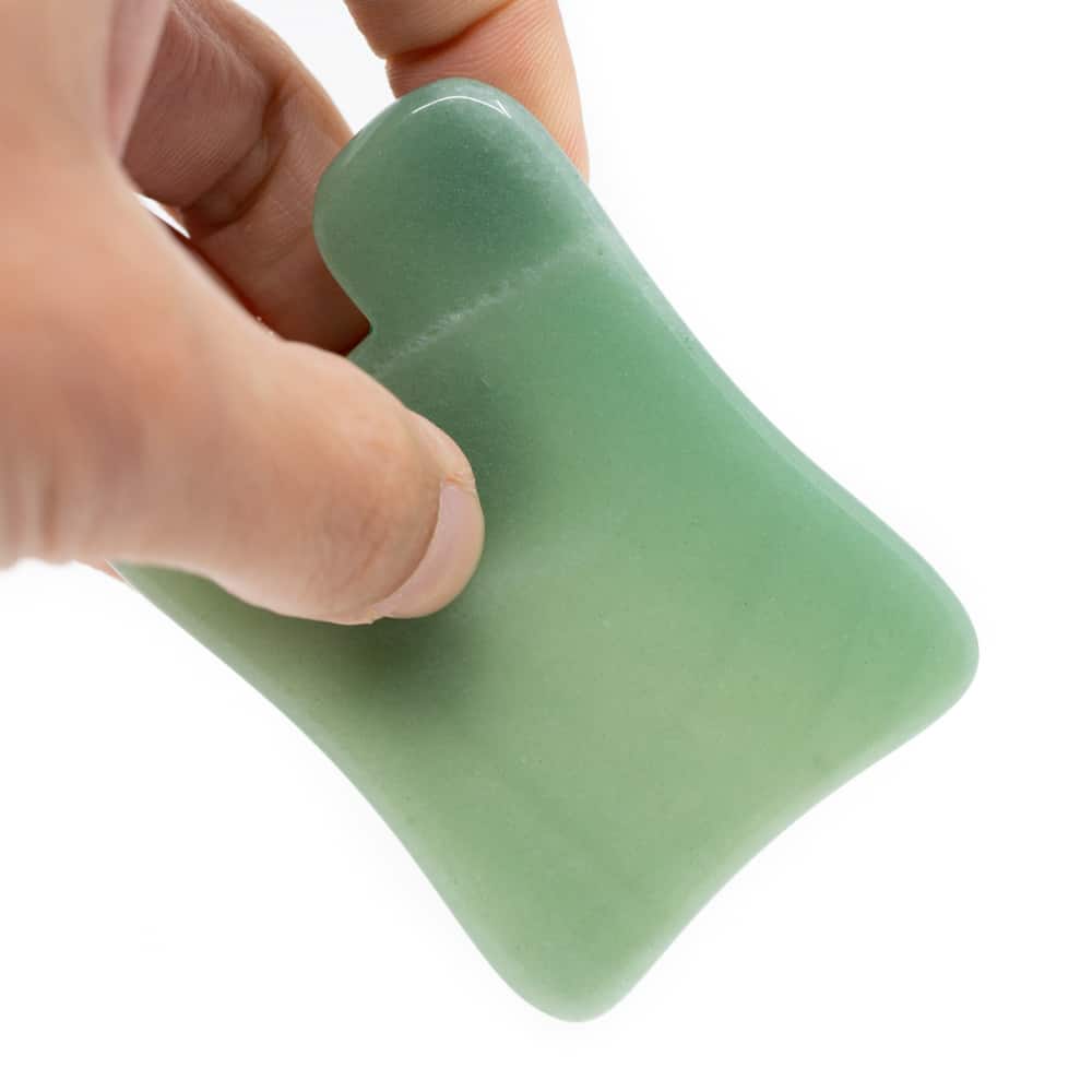 Guasha Schraper Groene Aventurijn Rechthoek