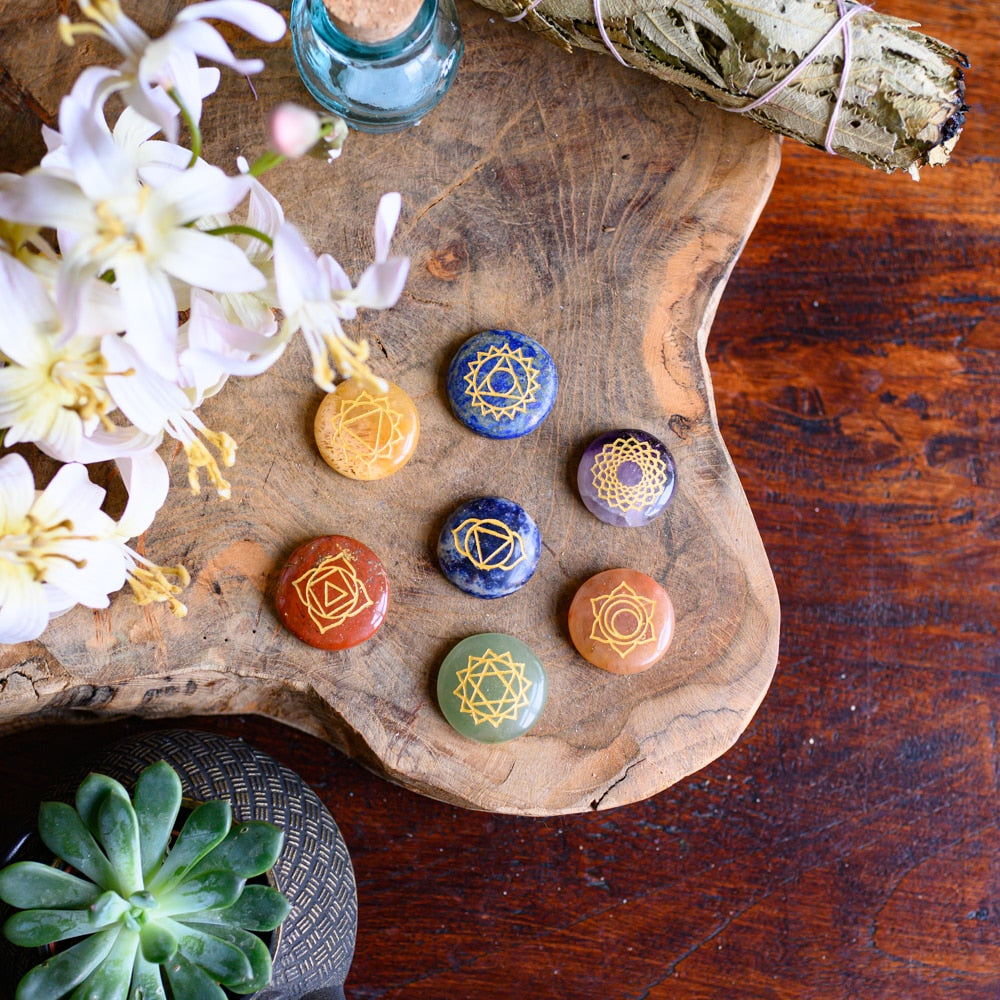 Chakra Edelstenen in Opbergdoos